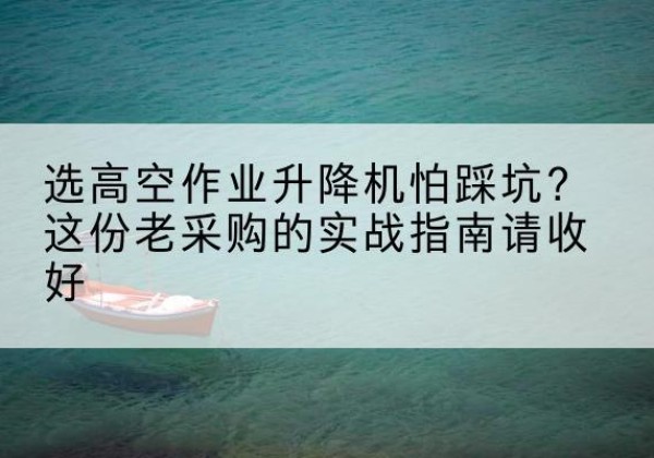 南开区高空作业升降机厂家推荐-选高空作业升降机怕踩坑？这份老采购的实战指南请收好